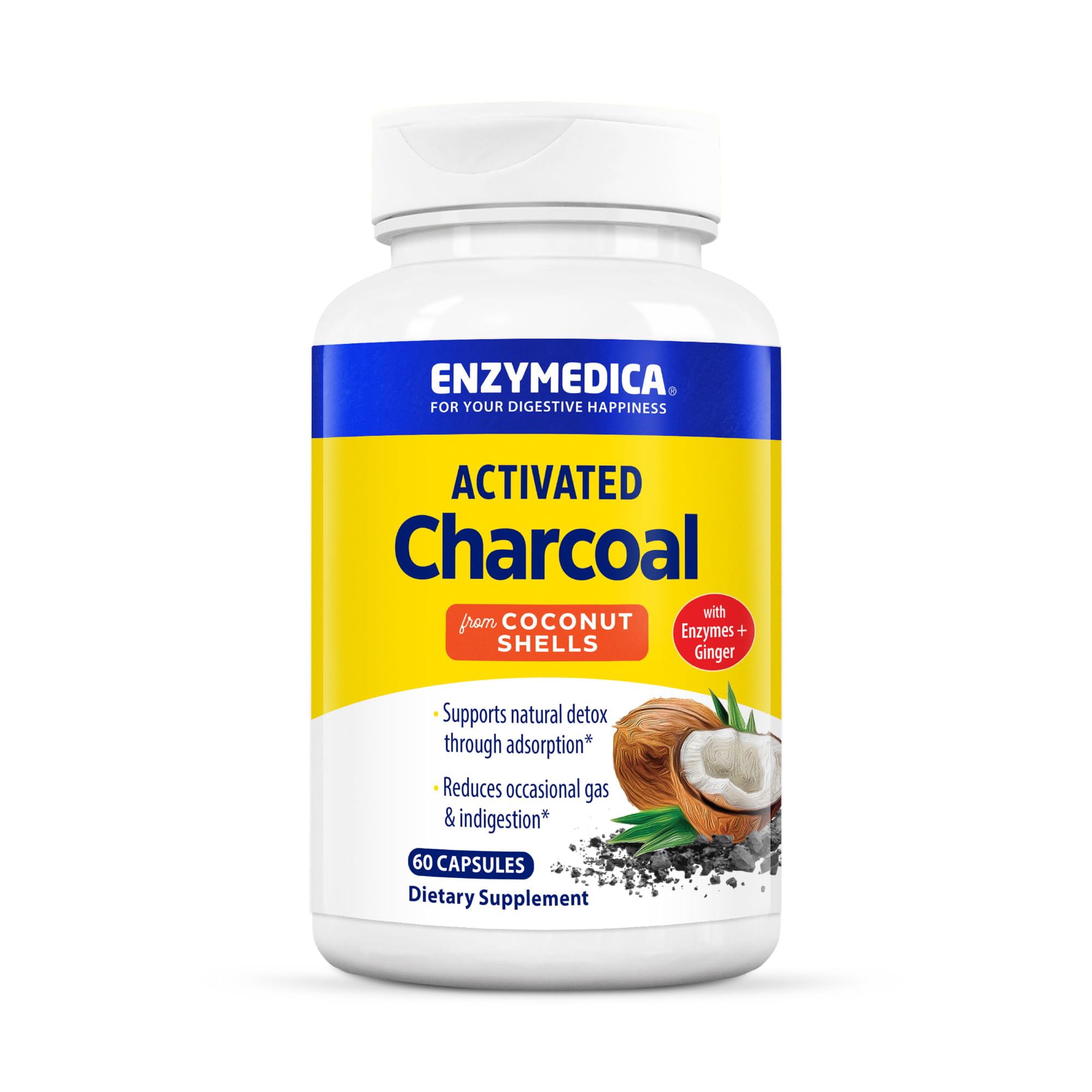 Amazon.com: ENZYMEDICA Purify Activated Coconut Charcoal Capsules